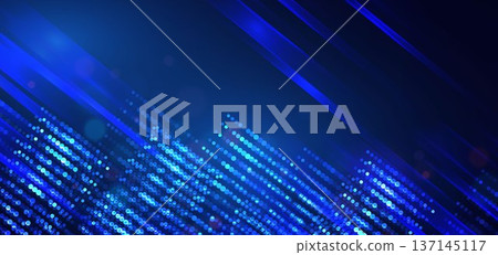 Technology futuristic digital dot glowing on dark blue background. Technology futuristic digital dot glowing on dark blue background. 137145117