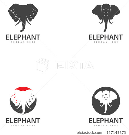 elephant logo vector icon. zoo elephant symbol simple head icon face african logo elephant logo vector icon. zoo elephant symbol simple head icon face african logo 137145873