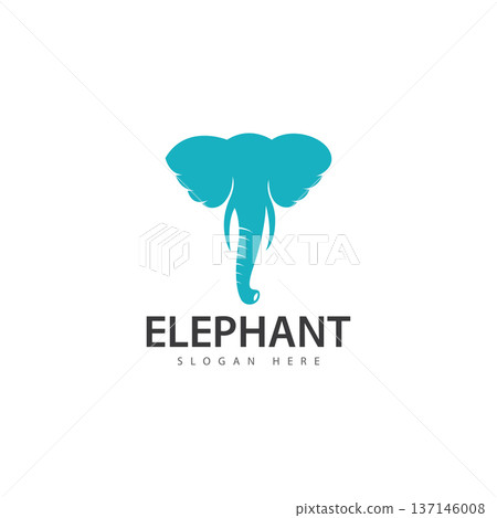 elephant logo vector icon. zoo elephant symbol simple head icon face african logo elephant logo vector icon. zoo elephant symbol simple head icon face african logo 137146008