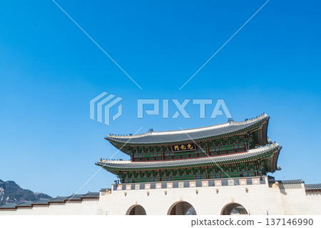 Seoul, South korea - Feb. 28, 2026 : Gwanghwamun is the main and south gate of the palace Gyeongbokgung, in Jongno District, Seoul, South Korea. Seoul, South korea - Feb. 28, 2026 : Gwanghwamun is the main and south gate of the palace Gyeongbokgung, in Jongno District, Seoul, South Korea. 137146990