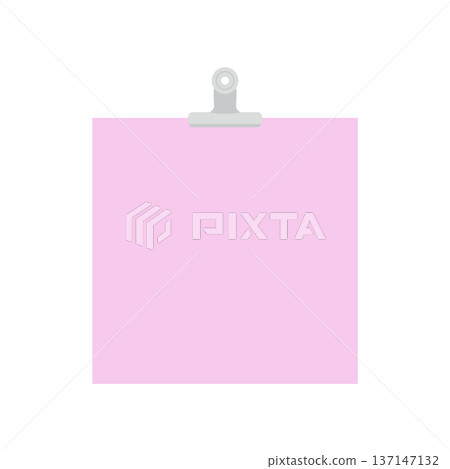 Memo paper held in place by an eyeball clip 137147132