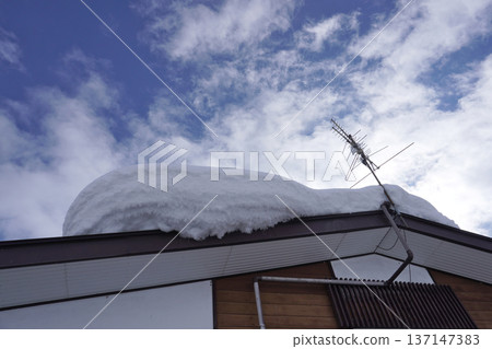 Snow clumps on the roof 15 Snow clumps on the roof 15 137147383