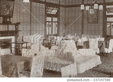 Old photo of the smoking room at the Nara Hotel in 1926 Old photo of the smoking room at the Nara Hotel in 1926 137147390