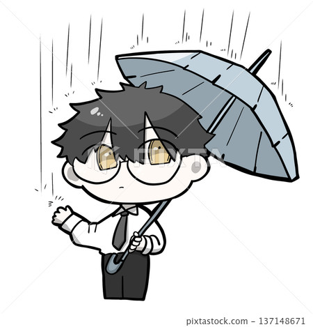 Rainy season, Inori Sensei watching the rain 137148671