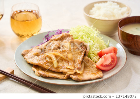 薑汁豬肉炒,家常裡肌肉 薑汁豬肉炒,家常裡肌肉 137149072
