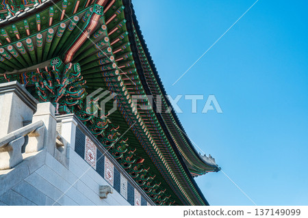 Seoul, South korea - Feb. 28, 2026 : Gwanghwamun is the main and south gate of the palace Gyeongbokgung, in Jongno District, Seoul, South Korea. Seoul, South korea - Feb. 28, 2026 : Gwanghwamun is the main and south gate of the palace Gyeongbokgung, in Jongno District, Seoul, South Korea. 137149099
