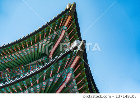 Seoul, South korea - Feb. 28, 2026 : Gwanghwamun is the main and south gate of the palace Gyeongbokgung, in Jongno District, Seoul, South Korea. Seoul, South korea - Feb. 28, 2026 : Gwanghwamun is the main and south gate of the palace Gyeongbokgung, in Jongno District, Seoul, South Korea. 137149103