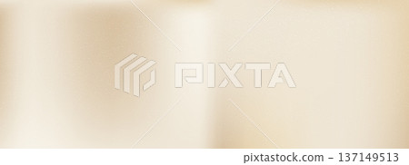 Cream gradient background with soft beige to white color transition. Grainy texture with subtle noise and fine specks. Vector gradation with warm nude tones. Luxury backdrop for studio designs. 137149513