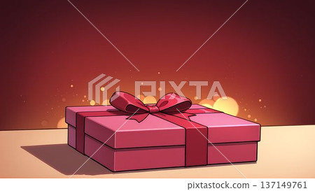 Valentine's Day gift box illustration 137149761