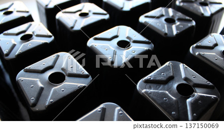 Texture Of Square Partitions Of Plastic Box Closeup Angle View Texture Of Square Partitions Of Plastic Box Closeup Angle View 137150069