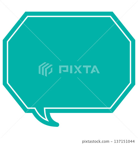 簡單的彩色對話框，八邊形，有角 137151044