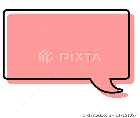 Simple speech bubble with misaligned lines - Rectangle Simple speech bubble with misaligned lines - Rectangle 137151057