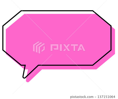 一個簡單的、錯位的長八邊形對話框 一個簡單的、錯位的長八邊形對話框 137151064