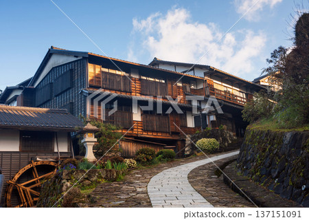 Magome juku preserved old Japanese town, Kiso valley, Japan 137151091
