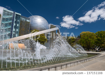 fountain danicng show at park in front of Nagoya science museum fountain danicng show at park in front of Nagoya science museum 137151108