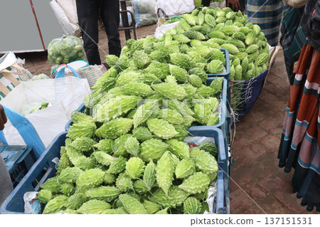 Raw Bitter melon Stock on Shop for sell Raw Bitter melon Stock on Shop for sell 137151531