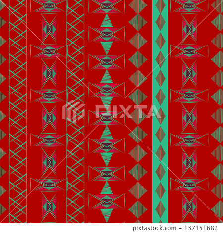Colorful Latin American background with green and pink elements Colorful Latin American background with green and pink elements 137151682