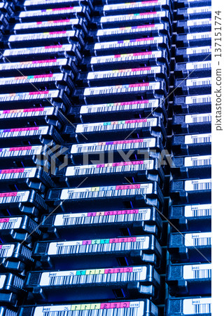 bottom view of hard disk cluster inside a rack - data storage co bottom view of hard disk cluster inside a rack - data storage co 137151774