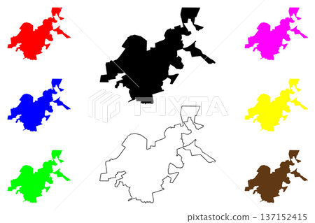 Odintsovo city (Russia, Russian Federation) map vector illustration, scribble sketch Odintsovo map Odintsovo city (Russia, Russian Federation) map vector illustration, scribble sketch Odintsovo map 137152415