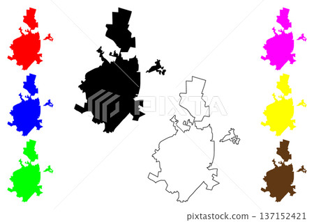 Pushkino city (Russia, Russian Federation) map vector illustration, scribble sketch Pushkino map Pushkino city (Russia, Russian Federation) map vector illustration, scribble sketch Pushkino map 137152421