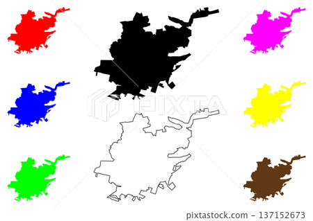 Stavropol city (Russia, Russian Federation) map vector illustration, scribble sketch Voroshilovsk map Stavropol city (Russia, Russian Federation) map vector illustration, scribble sketch Voroshilovsk map 137152673