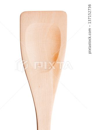 Close-up wooden (spatula) turner for cooking isolated on white. Close-up wooden (spatula) turner for cooking isolated on white. 137152736