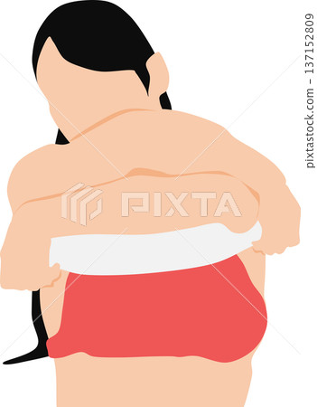成功節食的女人的插圖 137152809