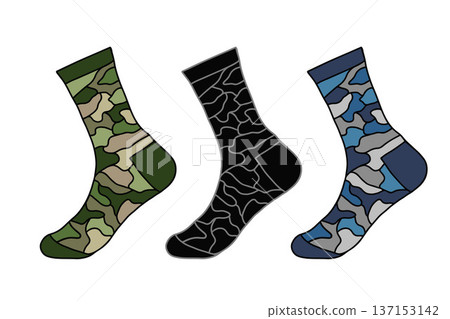 Military Style Socks Collection with Camouflage and Tactical Inspired Design Military Style Socks Collection with Camouflage and Tactical Inspired Design 137153142