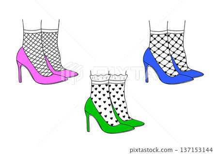 Bright Shoes Collection Paired with Retro Socks in Playful Fashion Style Bright Shoes Collection Paired with Retro Socks in Playful Fashion Style 137153144