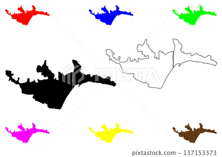 Malaga city (Kingdom of Spain) map vector illustration, scribble sketch Malaga map 137153373