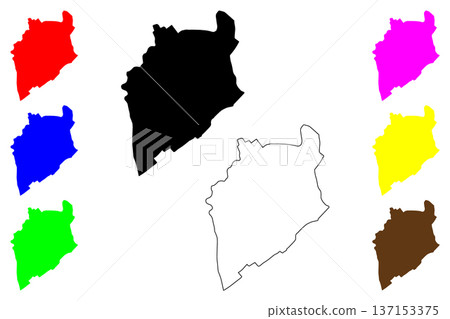 Mataro city (Kingdom of Spain) map vector illustration, scribble sketch Mataro map Mataro city (Kingdom of Spain) map vector illustration, scribble sketch Mataro map 137153375