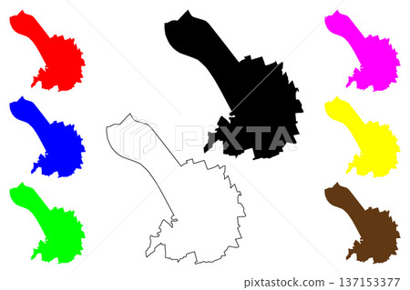 Murcia city (Kingdom of Spain) map vector illustration, scribble sketch Murcia map Murcia city (Kingdom of Spain) map vector illustration, scribble sketch Murcia map 137153377