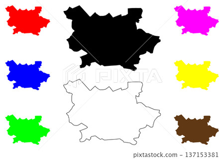 Pamplona city (Kingdom of Spain) map vector illustration, scribble sketch Pampeluna, Pamplona-Iruna, Iruna map Pamplona city (Kingdom of Spain) map vector illustration, scribble sketch Pampeluna, Pamplona-Iruna, Iruna map 137153381