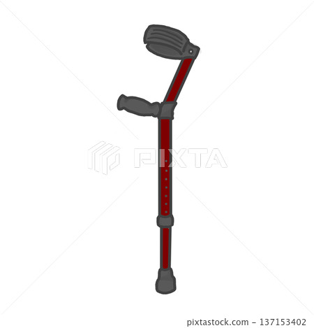 Lofstrand Crutch Walking Cane, Walking Aid for Children, Rehabilitation, Going Out, Walking Practice, Red Lofstrand Crutch Walking Cane, Walking Aid for Children, Rehabilitation, Going Out, Walking Practice, Red 137153402