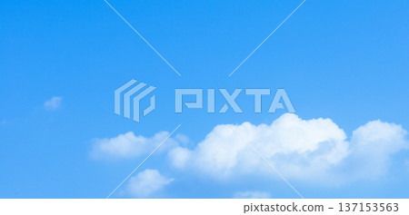 A simple image of a refreshing blue sky and white clouds A simple image of a refreshing blue sky and white clouds 137153563