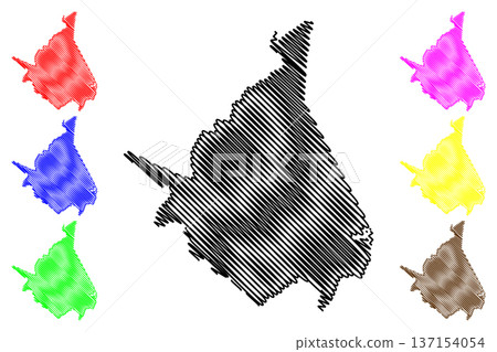 Anchieta municipality (Espirito Santo state, Municipalities of Brazil, Federative Republic of Brazil) map vector illustration, scribble sketch Anchieta map 137154054