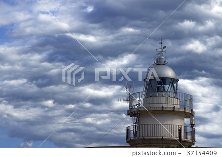 image of the old oropesa lighthouse with a cloudy sky in the background 137154409