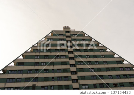 pyramid-shaped residential building 137154423