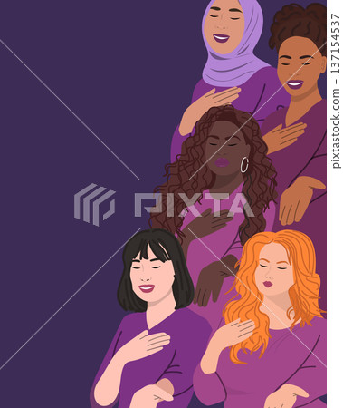 A group of beautiful women with different nationalities. A group of beautiful women with different nationalities. 137154537