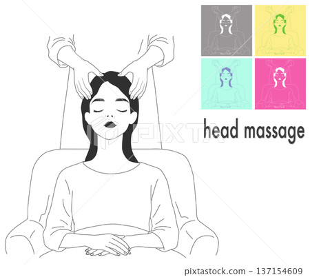 Illustration of hair care at a salon Illustration of hair care at a salon 137154609