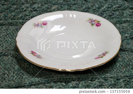 beautiful earthenware dishes with floral decoration beautiful earthenware dishes with floral decoration 137155059