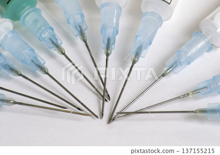 syringes used to administer medicines and vaccines 137155215