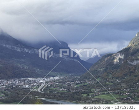 storm clouds over the French mountains storm clouds over the French mountains 137155323
