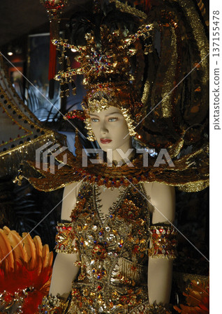 mannequin with typical carnival costume mannequin with typical carnival costume 137155478
