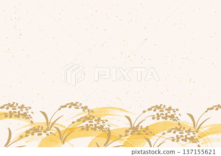 棕褐色米插畫背景米 棕褐色米插畫背景米 137155621