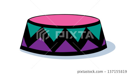 Vector drawing. Round circus stand Vector drawing. Round circus stand 137155819