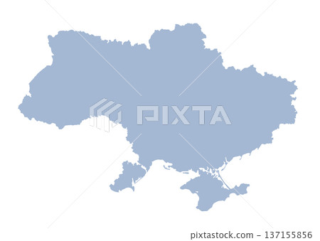 Vector drawing. Map of Ukraine 137155856