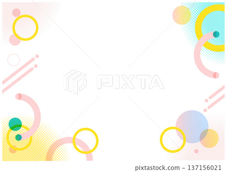 Memphis pattern, geometric pattern, abstract background frame 137156021