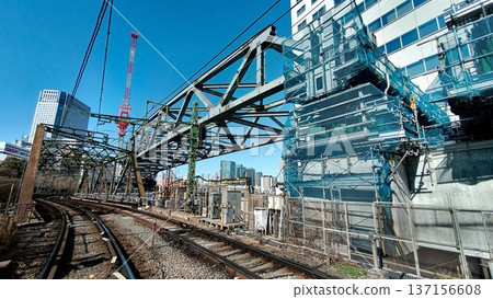 Temporary trusses were erected using the "sending-off method"... New Yatsuyama Overpass Temporary trusses were erected using the "sending-off method"... New Yatsuyama Overpass 137156608