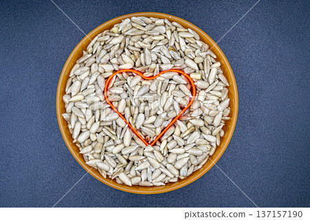 beautiful texture ripe of natural sunflower seeds on background beautiful texture ripe of natural sunflower seeds on background 137157190